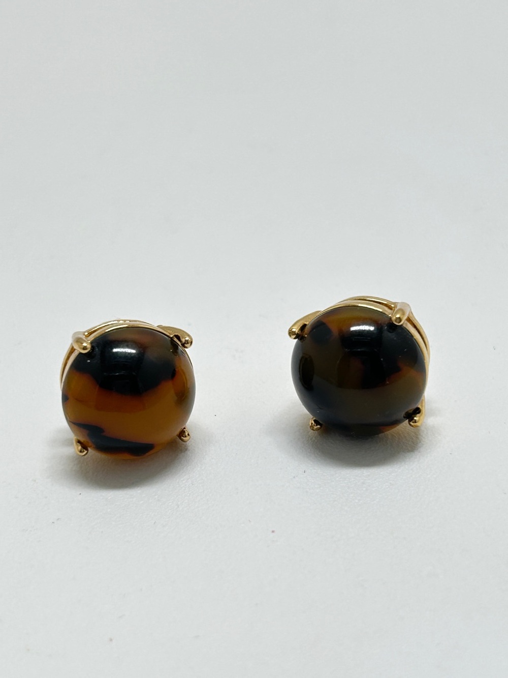 Kate Spade, Gold And Tortoise Shell Button Stud Earrings